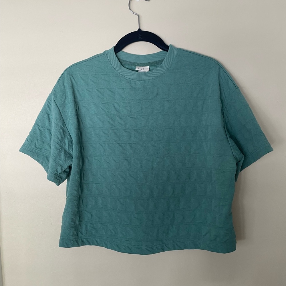 Target quilted green tee